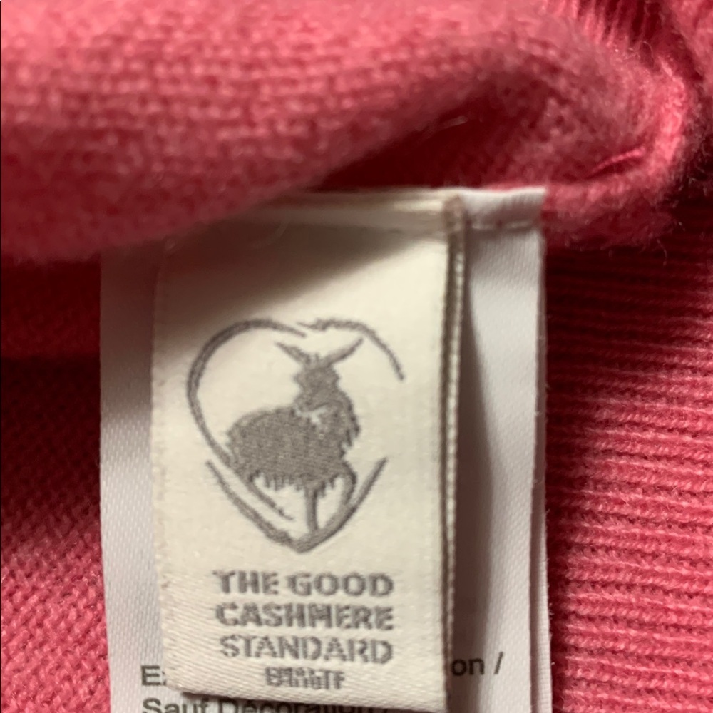 J.Crew Women Classic-Fit Pink Medium Cashmere Floral Peace Embroidery Sweater - Picture 8 of 12